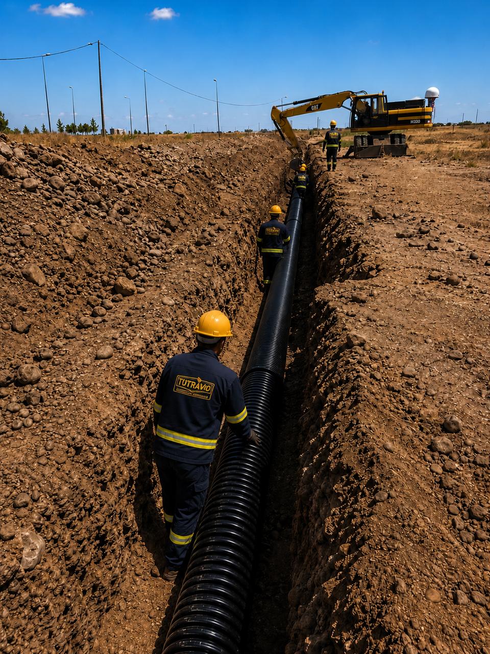 Travaux de réseaux au lotissement Bab El Khair